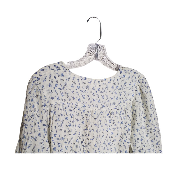 Haven & Blair Floral Button Front V Neck Top Medium Pink Boho NWT - Picture 4 of 7